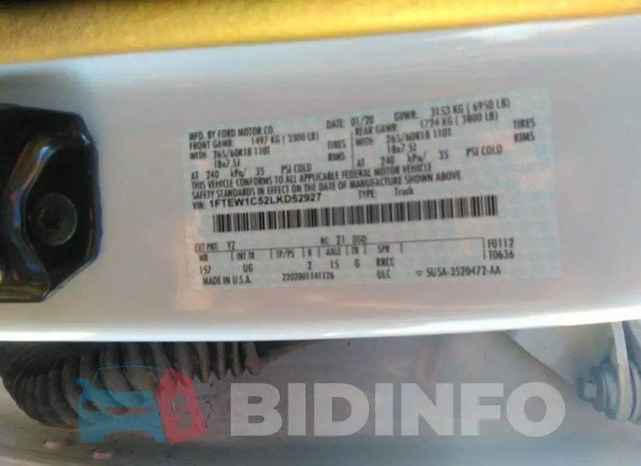 1FTEW1C52LKD52927 Photo# 9