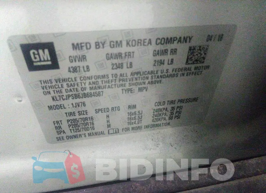 KL7CJPSB6JB684587 Photo# 9