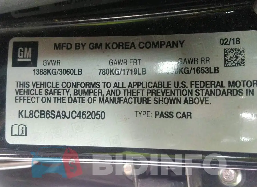 KL8CB6SA9JC462050 Photo# 9