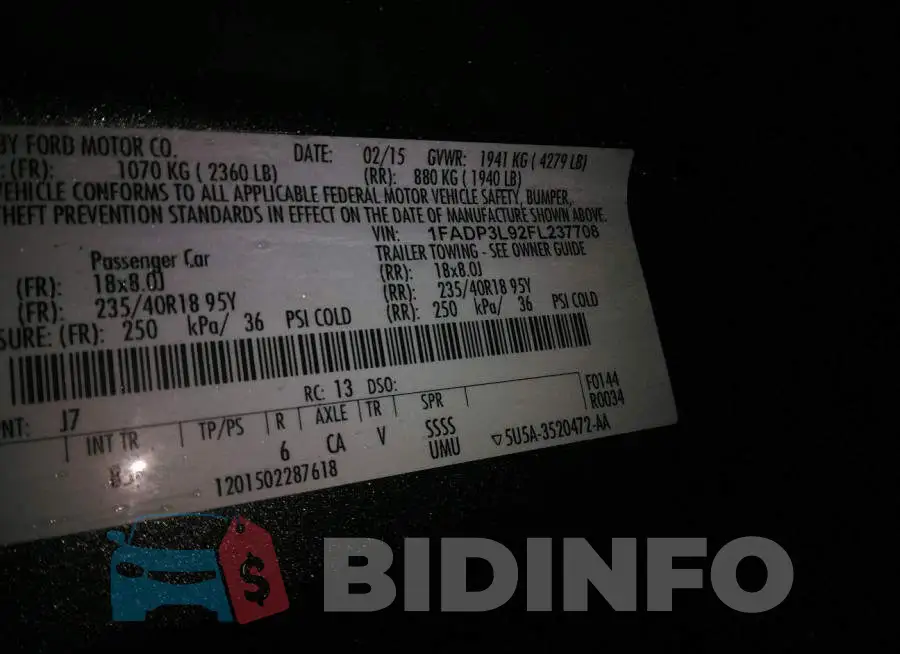 1FADP3L92FL237708 Photo# 9