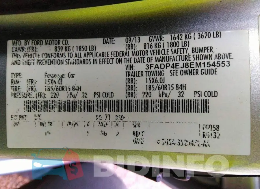3FADP4EJ8EM154553 Photo# 9