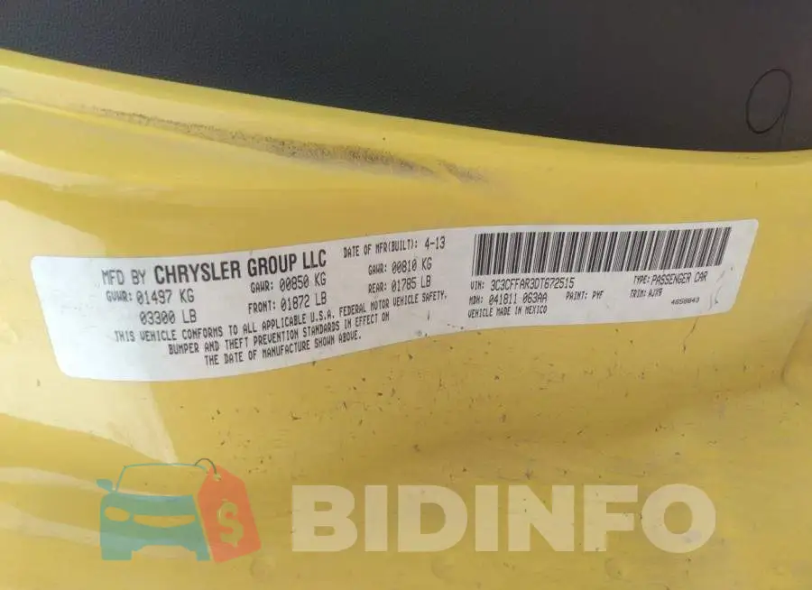 3C3CFFAR3DT672515 Photo# 9