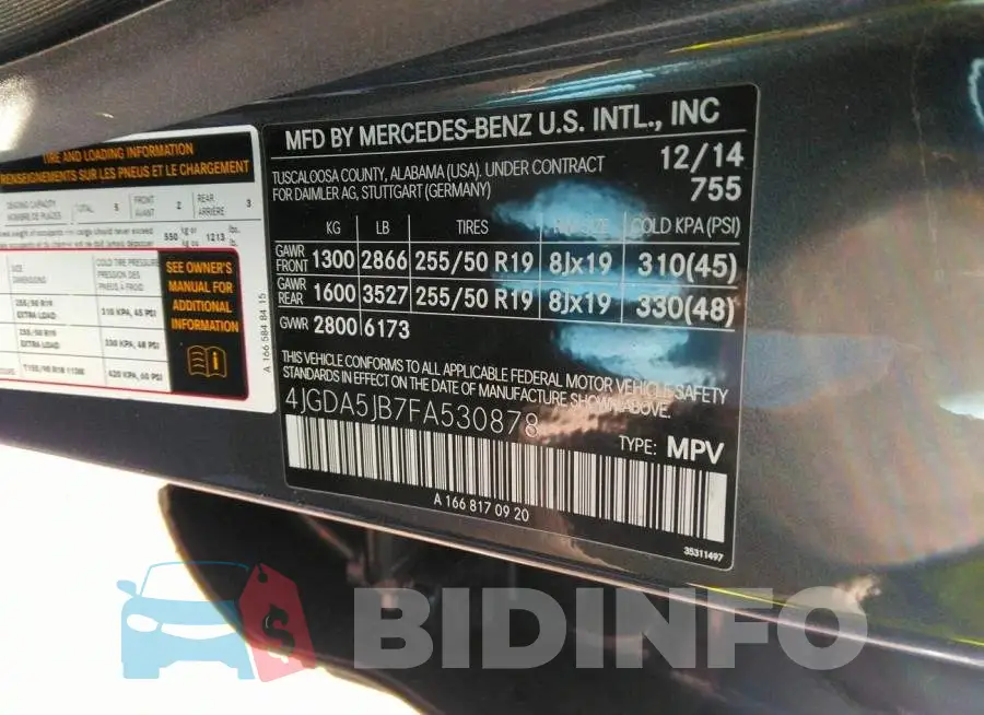 4JGDA5JB7FA530878 Photo# 9