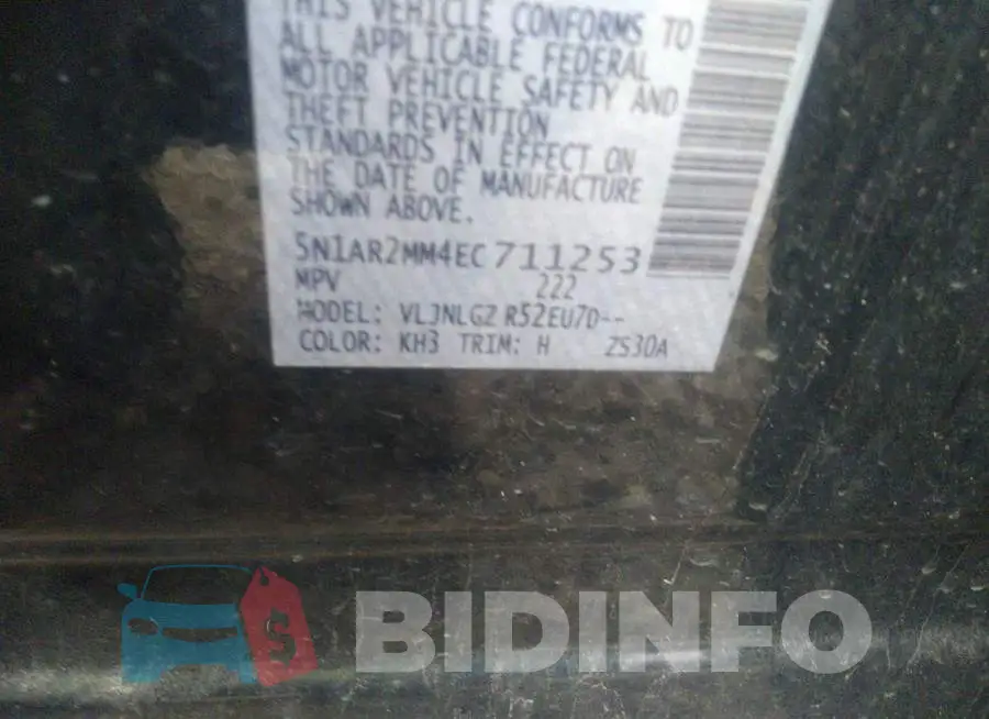 5N1AR2MM4EC711253 Photo# 9