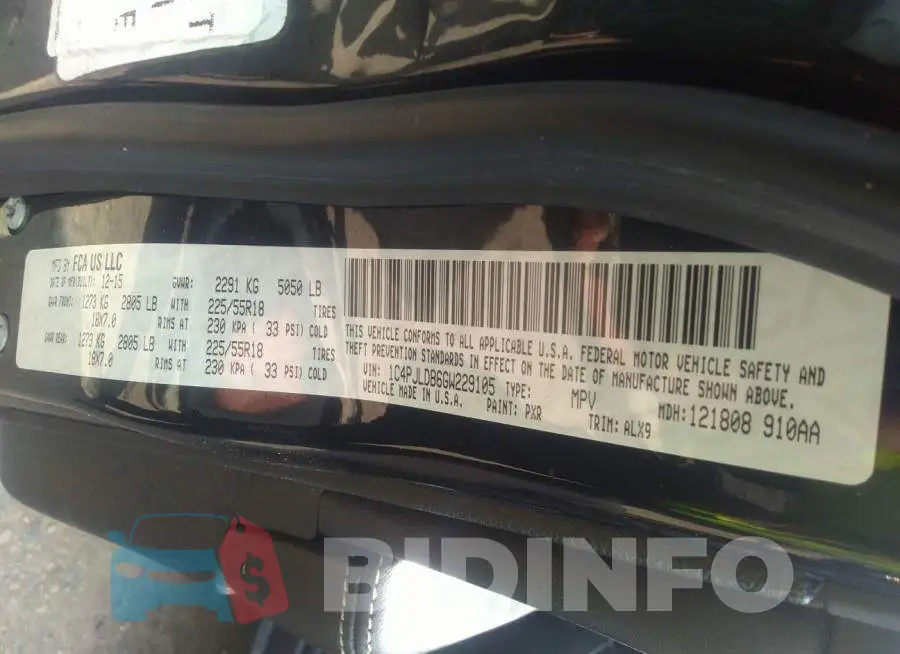 1C4PJLDB6GW229105 Photo# 9