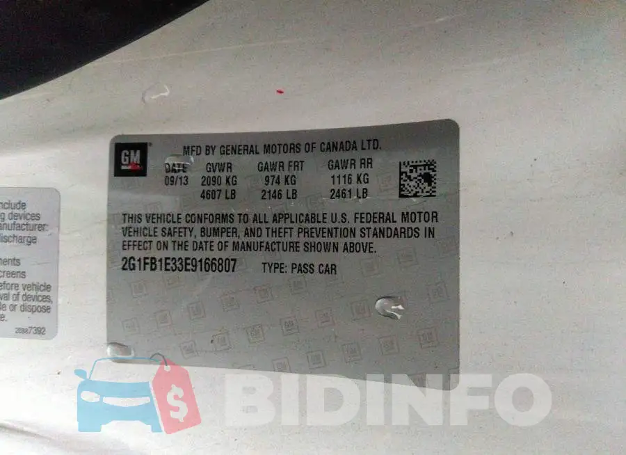 2G1FB1E33E9166807 Photo# 9