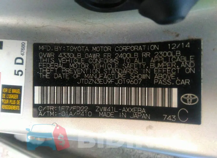 JTDZN3EU9FJ019607 Photo# 9