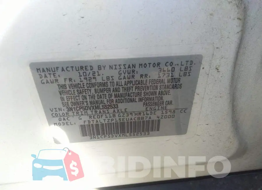 3N1CP5DVXML552533 Photo# 9