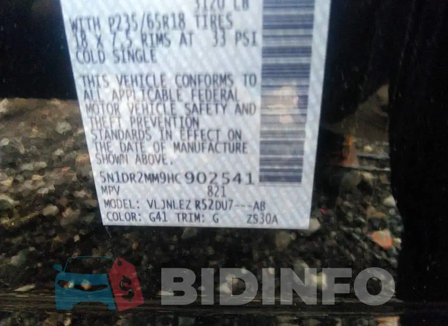 5N1DR2MM9HC902541 Photo# 9