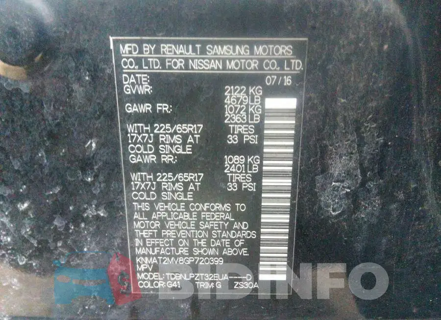 KNMAT2MV8GP720399 Photo# 9