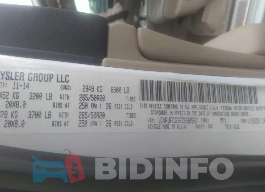 1C4RJFCG3FC692567 Photo# 9