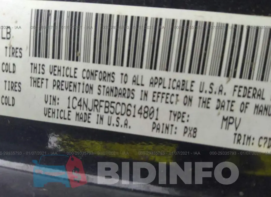 1C4NJRFB5CD614801 Photo# 9