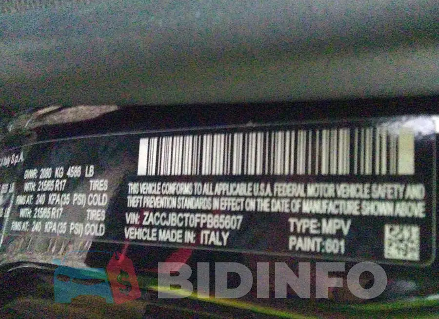 ZACCJBCT0FPB65607 Photo# 9