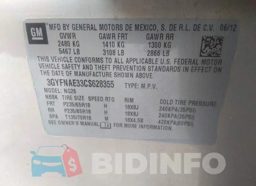 3GYFNAE33CS628355 Photo# 9