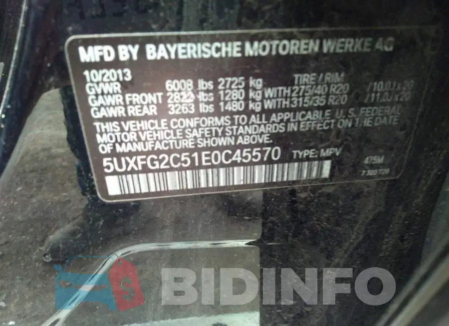 5UXFG2C51E0C45570 Photo# 9