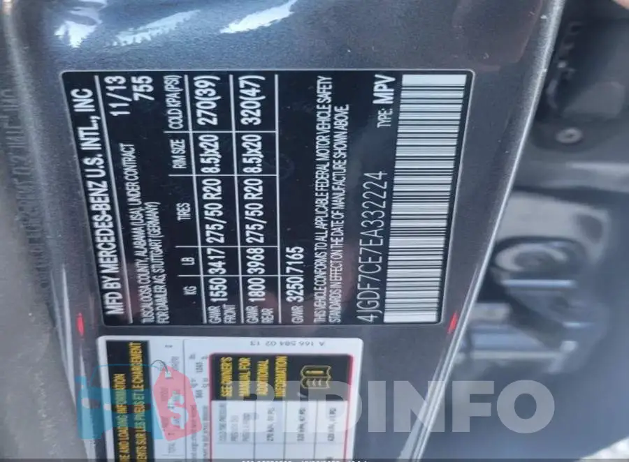 4JGDF7CE7EA332224 Photo# 8