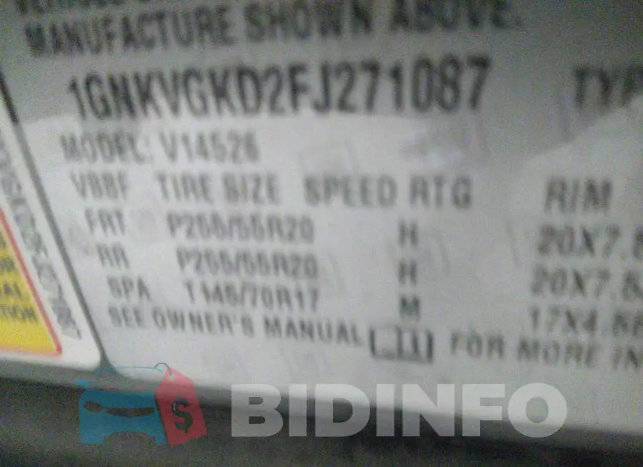 1GNKVGKD2FJ271087 Photo# 9