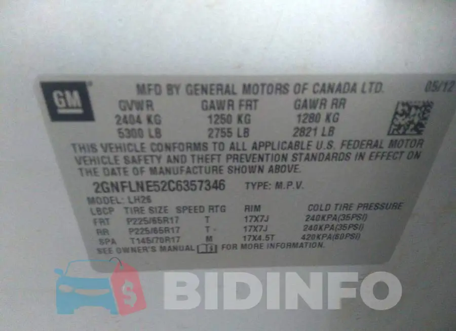 2GNFLNE52C6357346 Photo# 9