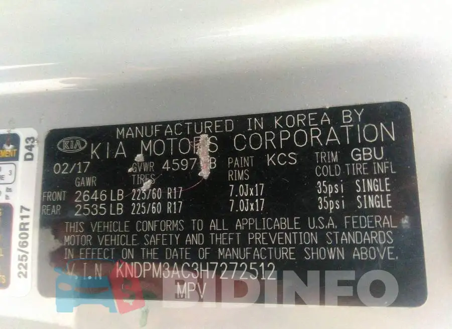 KNDPM3AC3H7272512 Photo# 9