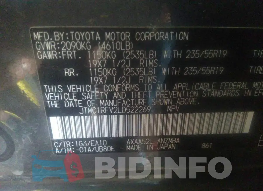 JTMC1RFV2LD522269 Photo# 9