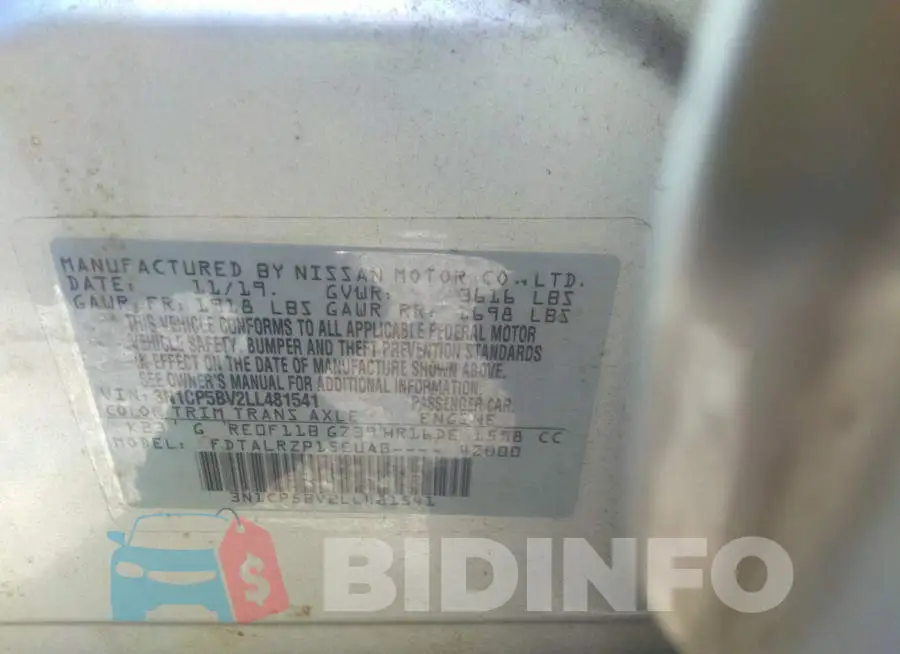 3N1CP5BV2LL481541 Photo# 9
