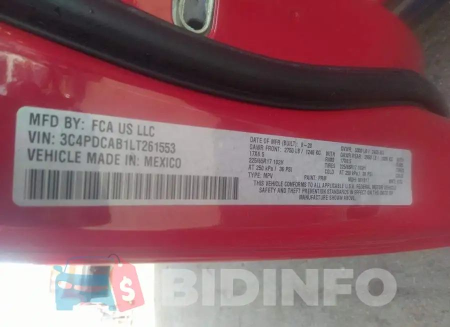 3C4PDCAB1LT261553 Photo# 9