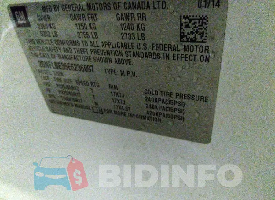 2GNFLBE35E6236097 Photo# 9