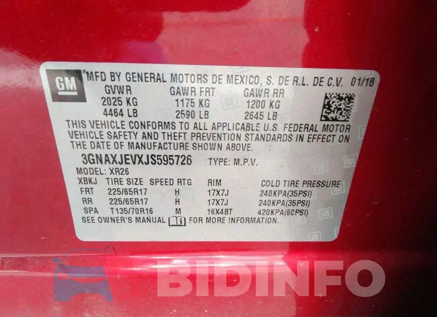 3GNAXJEVXJS595726 Photo# 9