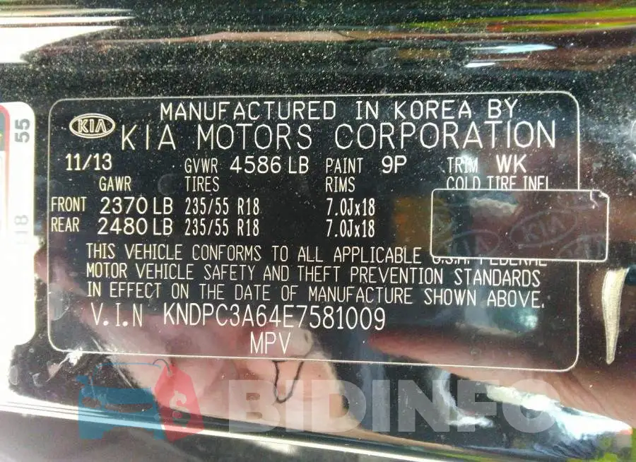 KNDPC3A64E7581009 Photo# 9