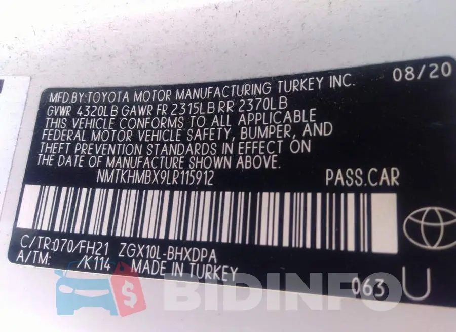 NMTKHMBX9LR115912 Photo# 9