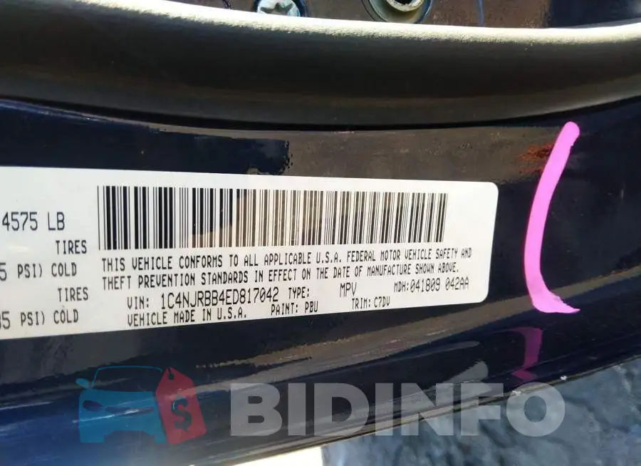 1C4NJRBB4ED817042 Photo# 9