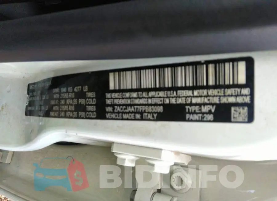 ZACCJAAT7FPB83098 Photo# 9