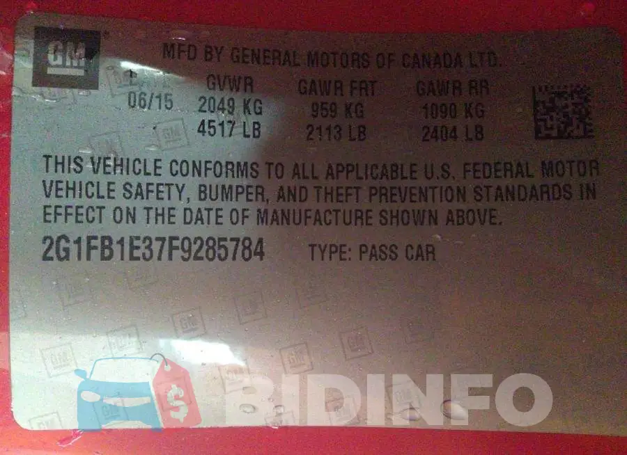 2G1FB1E37F9285784 Photo# 9