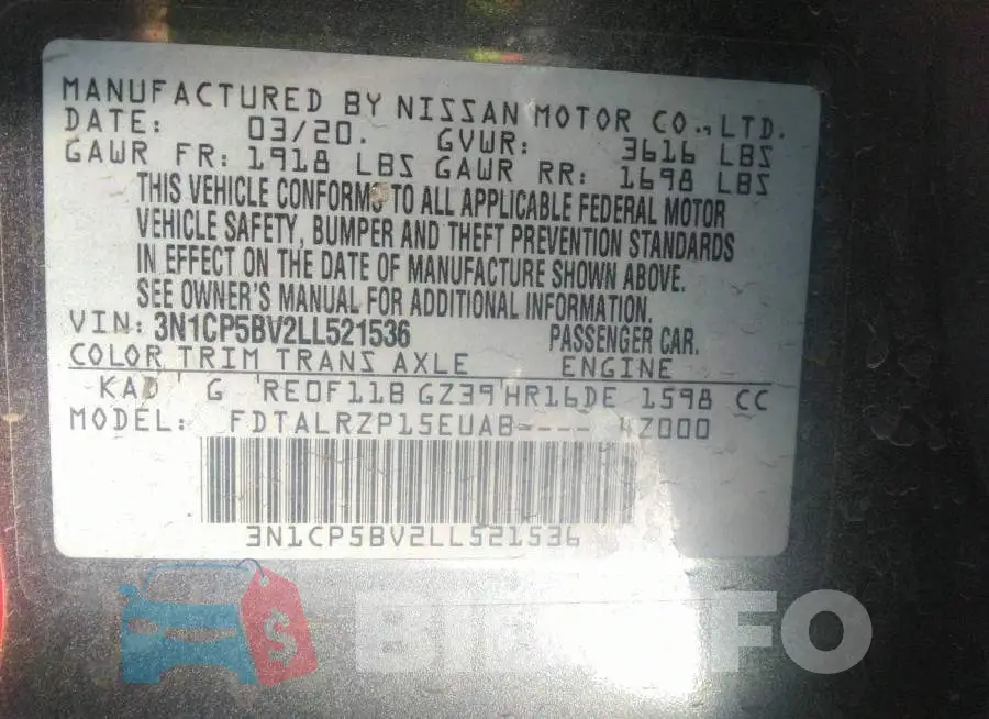 3N1CP5BV2LL521536 Photo# 9