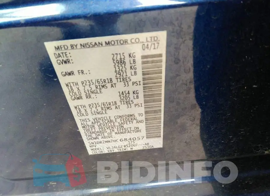 5N1DR2MN7HC684057 Photo# 9