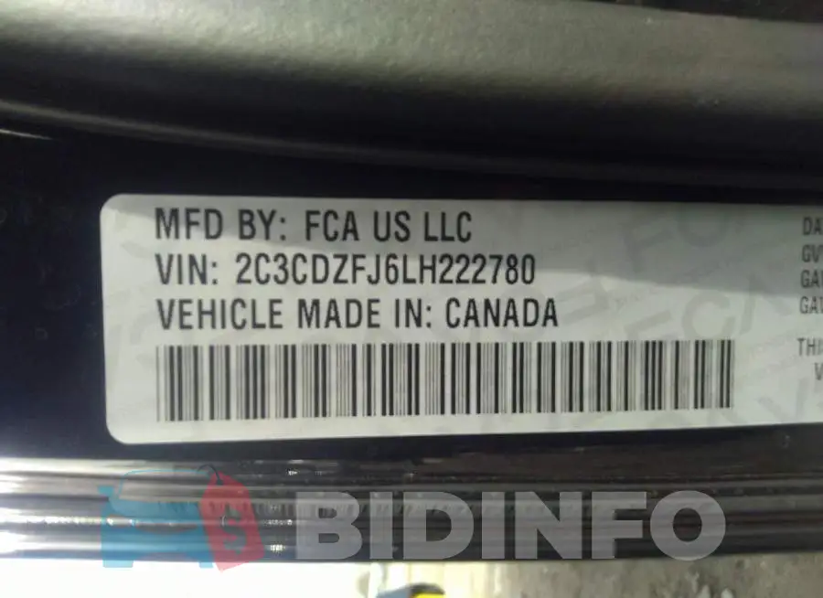 2C3CDZFJ6LH222780 Photo# 9