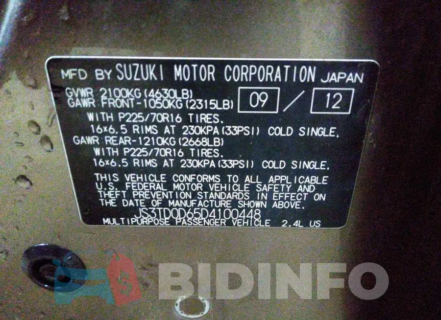 JS3TD0D65D4100448 Photo# 9