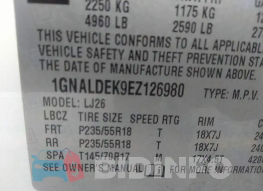 1GNALDEK9EZ126980 Photo# 9