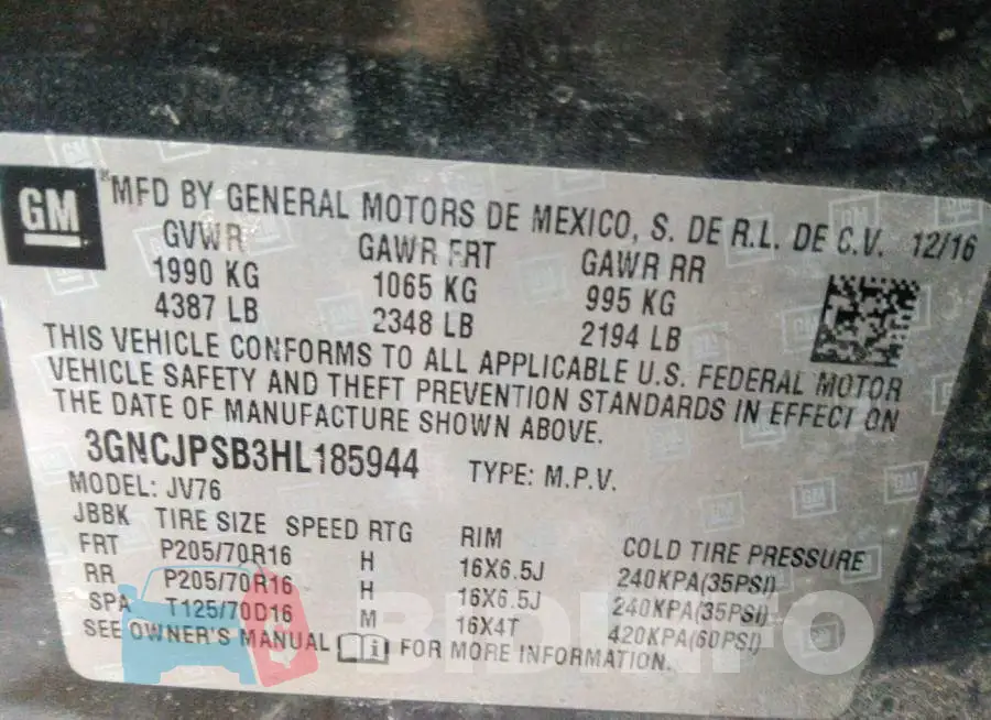 3GNCJPSB3HL185944 Photo# 9