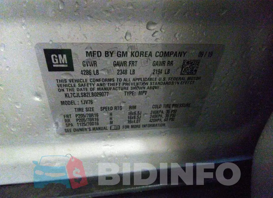 KL7CJLSB2LB029077 Photo# 9