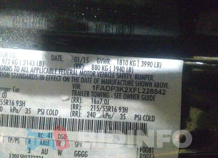 1FADP3K2XFL228842 Photo# 9