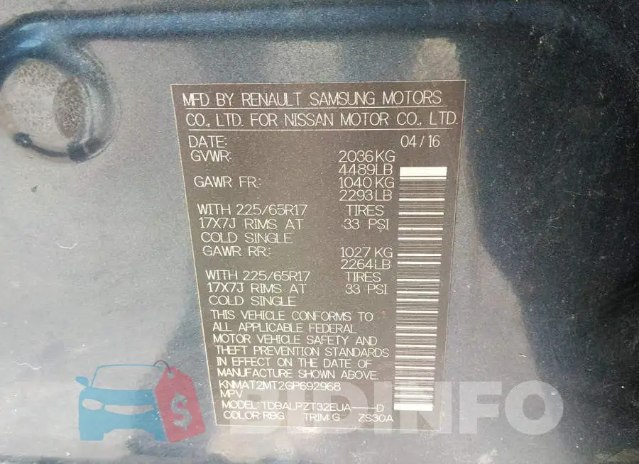 KNMAT2MT2GP692968 Photo# 9