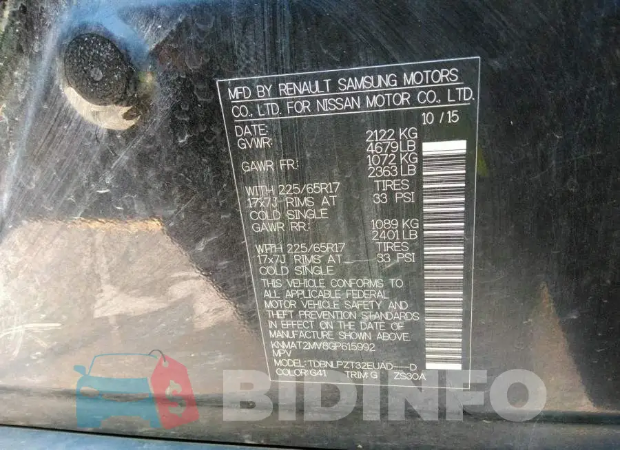 KNMAT2MV8GP615992 Photo# 9