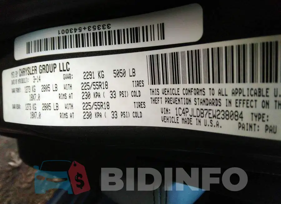 1C4PJLDB7EW238084 Photo# 9