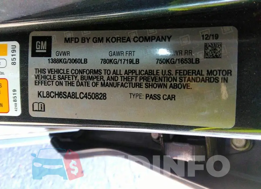 KL8CH6SA8LC450828 Photo# 9