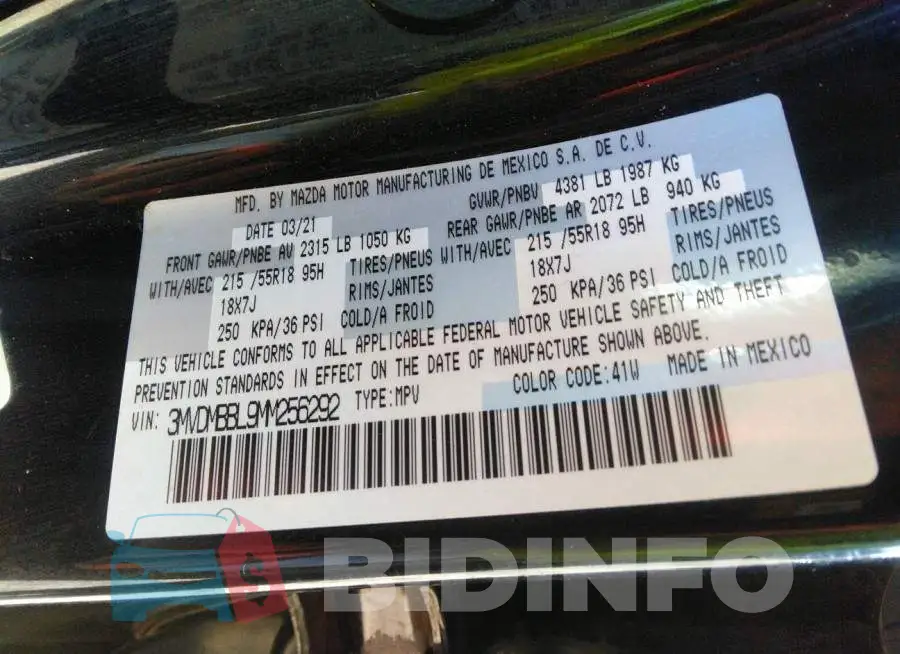 3MVDMBBL9MM256292 Photo# 9
