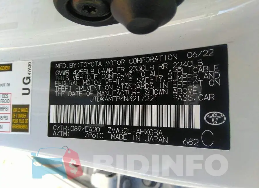 JTDKAMFP4N3217221 Photo# 9