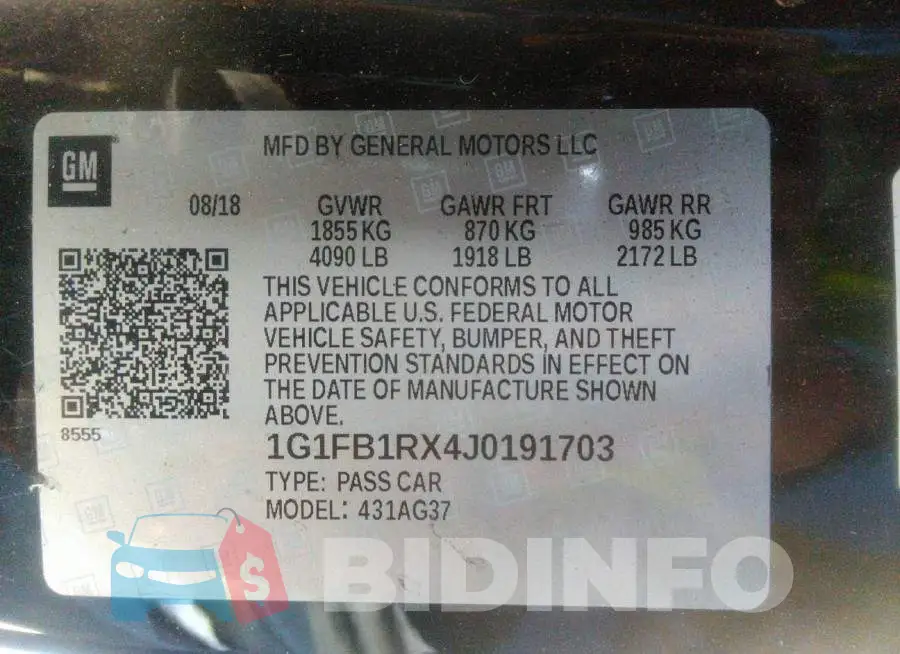 1G1FB1RX4J0191703 Photo# 9