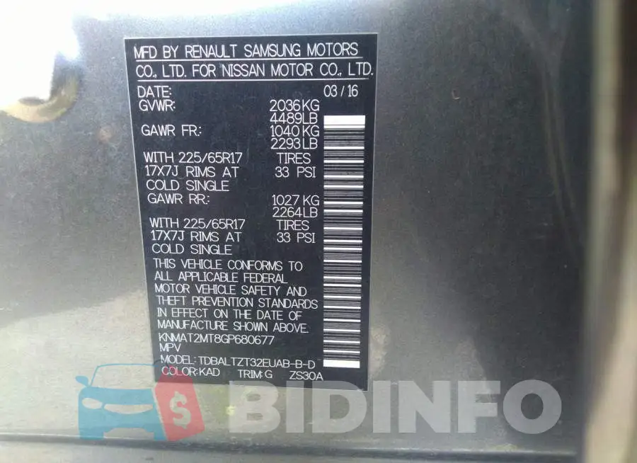 KNMAT2MT8GP680677 Photo# 9