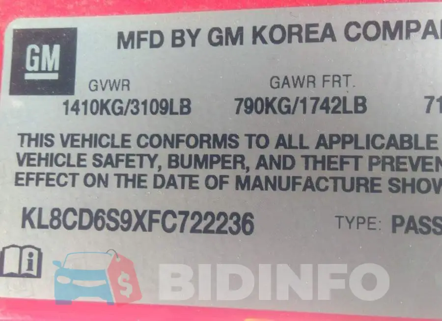 KL8CD6S9XFC722236 Photo# 9